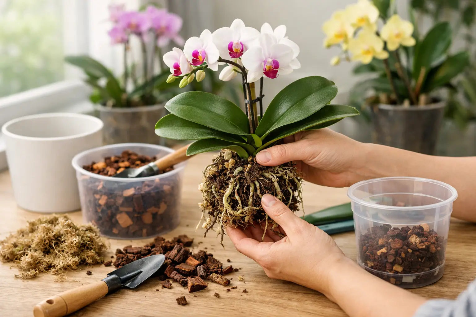 Cuándo trasplantar una orquídea Phalaenopsis