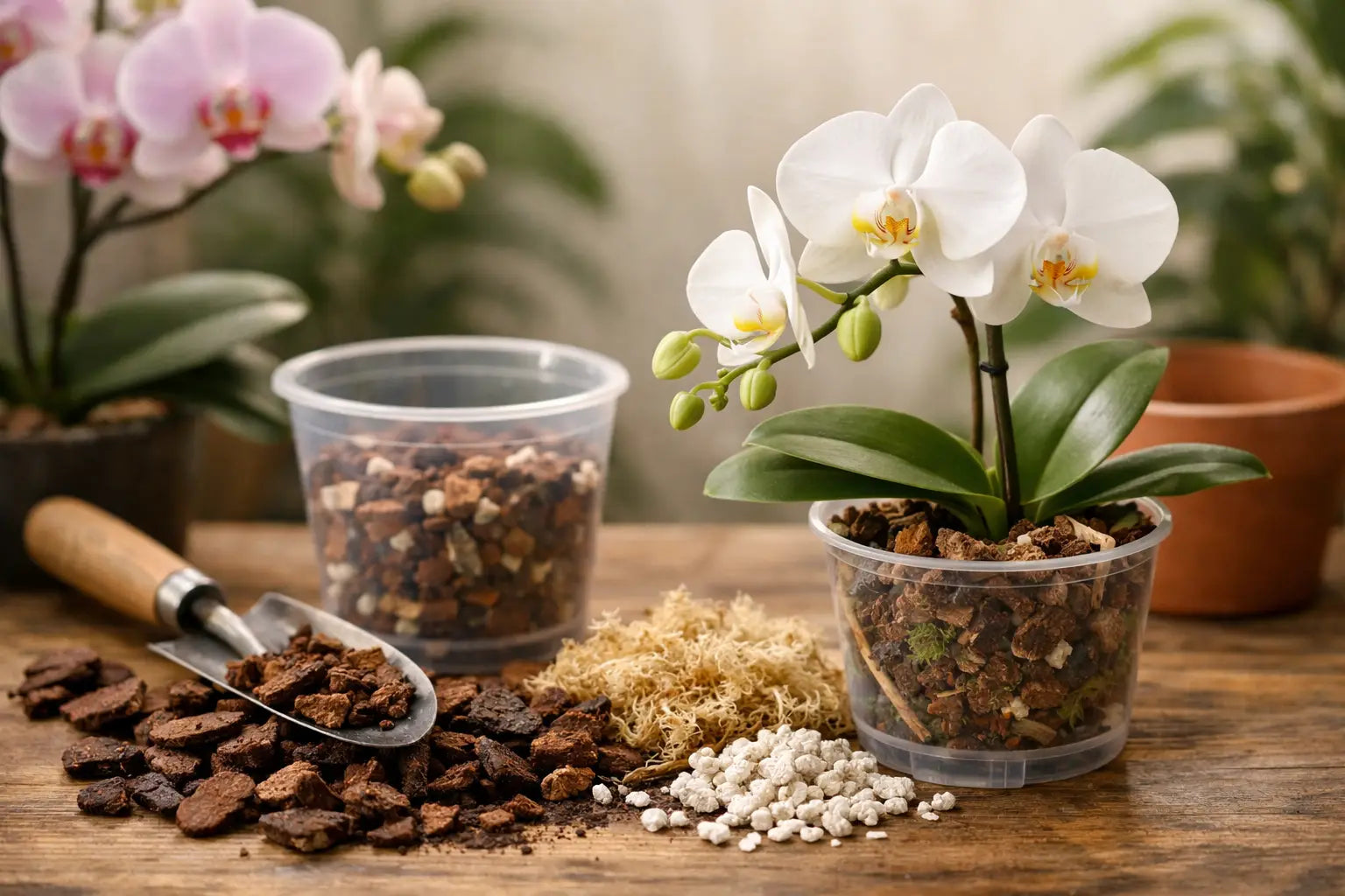 Cómo elegir sustrato para orquídeas Phalaenopsis